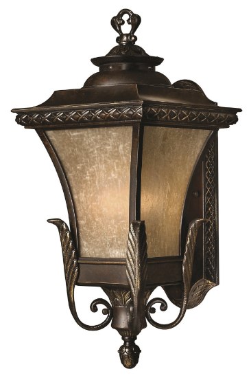 Foto para 15w Outdoor Brynmar LED Amber Linen Regency Bronze Medium Wall Mount