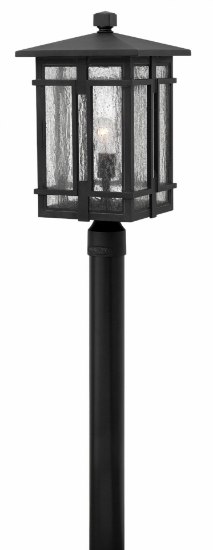 Foto para 100w Outdoor Tucker MED Clear Seedy Museum Black Post Top/ Pier Mount