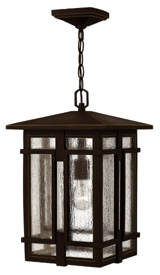 Foto para 15w Outdoor Tucker LED Clear Seedy Oil Rubbed Bronze Hanging