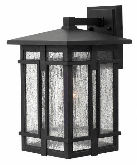 Foto para 100w Outdoor Tucker MED Clear Seedy Museum Black Medium Wall Mount