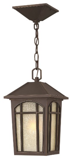 Foto para 26w Outdoor Cedar Hill GU24 Amber Linen Oil Rubbed Bronze Hanging