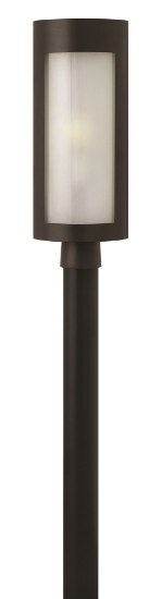 Foto para 18w Outdoor Solara GU24 Inside White Etched Bronze Post Top/ Pier Mount