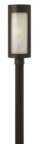 Foto para 8.5w Outdoor Solara LED Inside White Etched Bronze Post Top/ Pier Mount