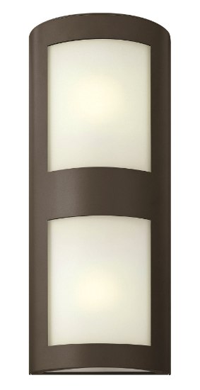 Foto para 8.5w Outdoor Solara LED Inside White Etched Bronze Large Wall Mount