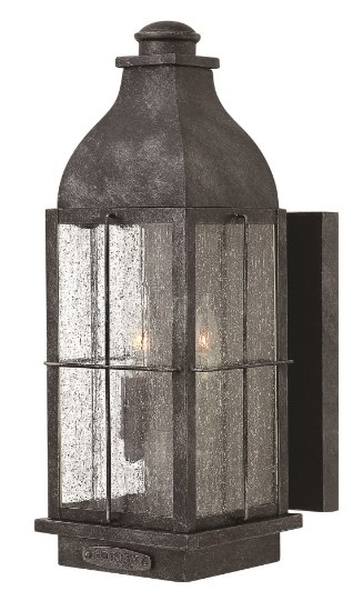 Foto para 60w Outdoor Bingham CAND Clear Seedy Greystone Medium Wall Mount