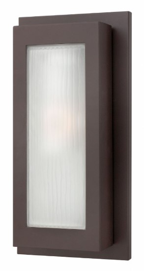 Foto para 17w Outdoor Titan LED Organic Ribbed Etched Buckeye Bronze Medium Wall Mount