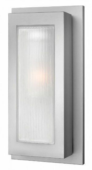 Foto para 17w Outdoor Titan LED Organic Ribbed Etched Titanium Medium Wall Mount