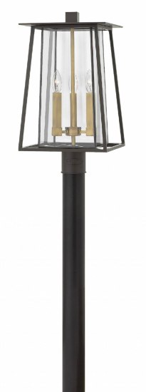 Foto para 60w Outdoor Walker CAND Bound Clear Buckeye Bronze Post Top/ Pier Mount