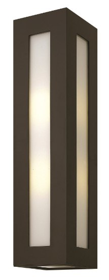 Foto para 100w Outdoor Dorian MED Clear Painted White Inside Bronze Large Wall Mount