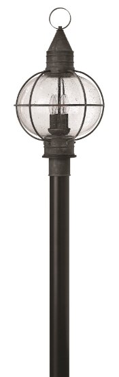 Foto para 15w Outdoor Cape Cod LED Clear Seedy Aged Zinc Post Top/ Pier Mount