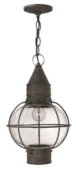 Foto para 15w Outdoor Cape Cod LED Clear Seedy Aged Zinc Hanging