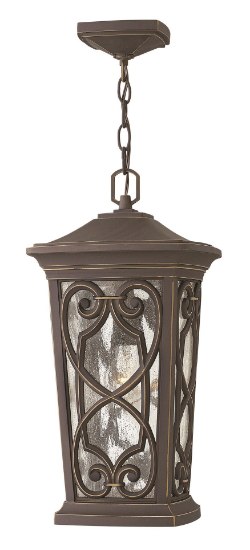 Foto para 15w Outdoor Enzo LED Clear Seedy Oil Rubbed Bronze Hanging