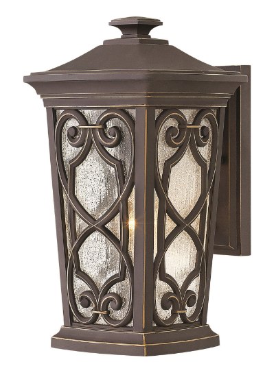 Foto para 15w Outdoor Enzo LED Clear Seedy Oil Rubbed Bronze Medium Wall Mount