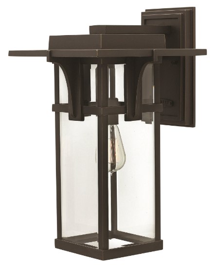 Foto para 100w Outdoor Manhattan MED Clear Beveled Oil Rubbed Bronze Large Wall Mount