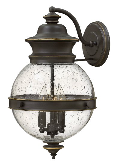 Foto para 60w Outdoor Saybrook CAND Clear Seedy Oil Rubbed Bronze Large Wall Mount