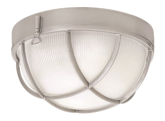 Foto para 60w Outdoor Marina MED Etched Holophane Hematite Flush Mount