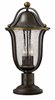 Foto para 40w Outdoor Bolla CAND Clear Seedy Olde Bronze Post Top/ Pier Mount