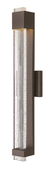 Foto para 15w Outdoor Glacier LED Clear Seedy Bronze Large Wall Mount