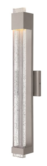 Foto para 15w Outdoor Glacier LED Clear Seedy Titanium Large Wall Mount