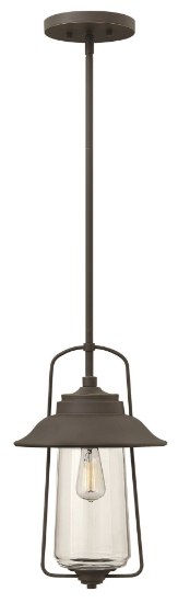 Foto para 100w Outdoor Belden Place MED Clear Oil Rubbed Bronze Hanging