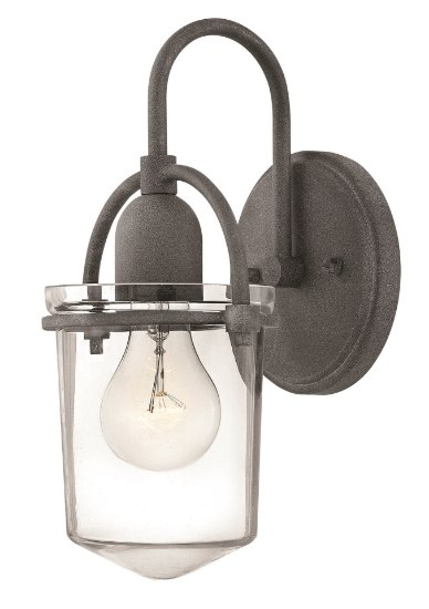 Foto para 100w Sconce Clancy MED Clear Aged Zinc