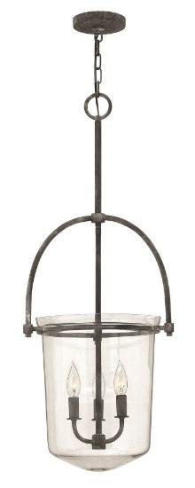 Foto para 60w Foyer Clancy CAND Clear Aged Zinc Single Tier Foyer