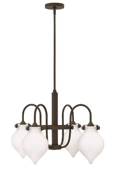 Foto para 100w Chandelier Congress MED Etched Opal Oil Rubbed Bronze Stem Hung Downlight