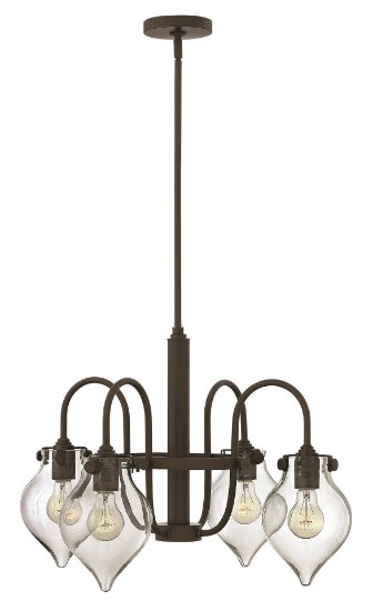 Foto para 100w Chandelier Congress MED Clear Glass Oil Rubbed Bronze Stem Hung Downlight