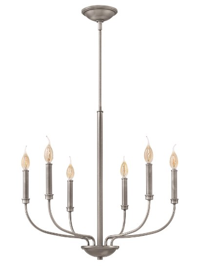 Foto para 60w Chandelier Alister CAND Antique Nickel Single Tier