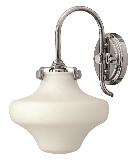 Foto para 100w Sconce Congress MED Etched Opal Chrome