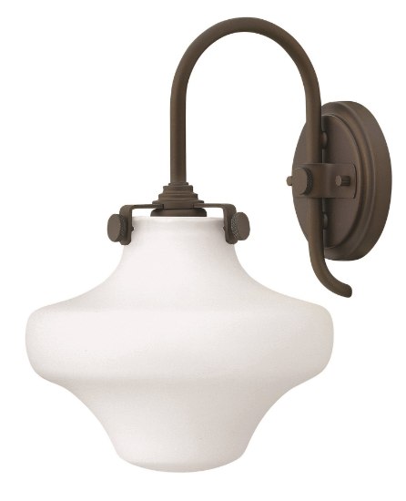 Foto para 100w Sconce Congress MED Etched Opal Oil Rubbed Bronze