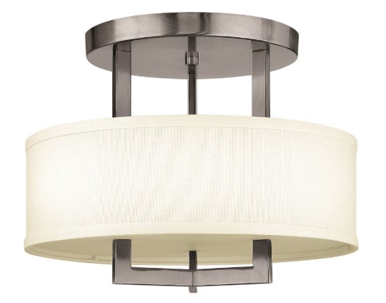 Foto para 60w Foyer Hampton MED Antique Nickel Semi-flush Mount