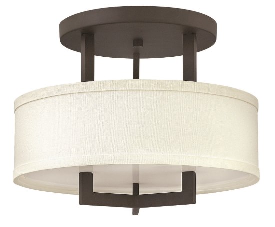 Foto para 60w Foyer Hampton MED Buckeye Bronze Semi-flush Mount