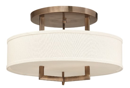 Foto para 48w Foyer Hampton LED Brushed Bronze Semi-flush Mount