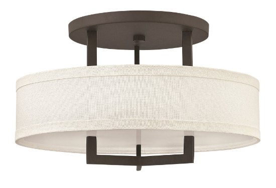 Foto para 75w Foyer Hampton MED Buckeye Bronze Semi-flush Mount