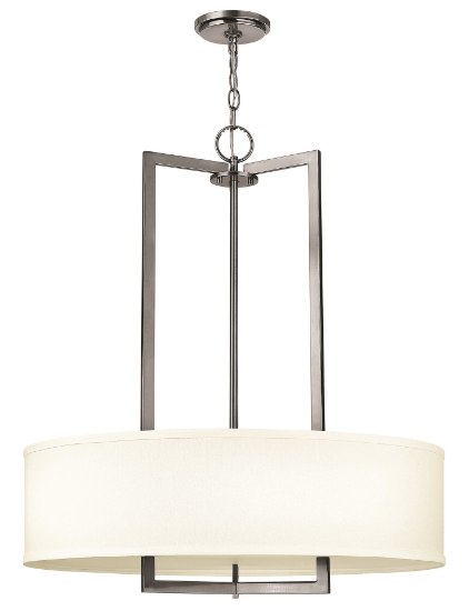 Foto para 100w Chandelier Hampton MED Antique Nickel Inverted Pendant