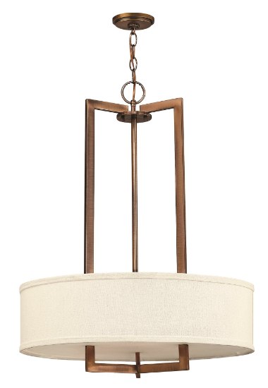 Foto para 48w Chandelier Hampton LED Brushed Bronze Inverted Pendant