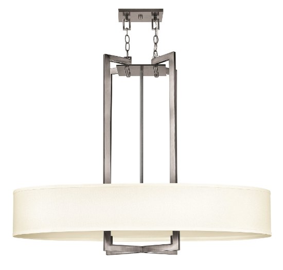 Foto para 100w Chandelier Hampton MED Antique Nickel Inverted Pendant