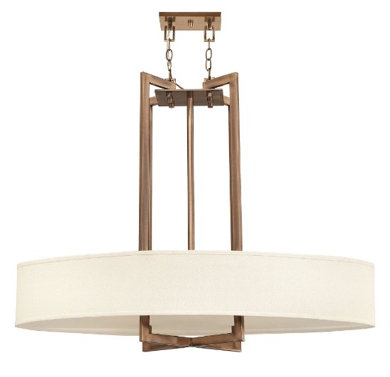 Foto para 100w Chandelier Hampton MED Brushed Bronze Inverted Pendant