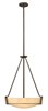 Foto para 100w Foyer Hathaway MED Etched Amber Olde Bronze Stem Hung Foyer