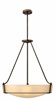 Foto para 100w Foyer Hathaway MED Etched Amber Olde Bronze Stem Hung Foyer