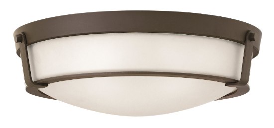 Foto para 60w Foyer Hathaway MED Etched Olde Bronze Flush Mount