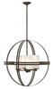 Foto para 100w Chandelier Atrium MED Etched Opal Bronze Stem Hung