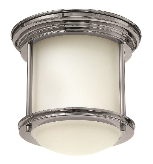 Foto para 100w Foyer Hadley MED Etched Opal Chrome Flush Mount