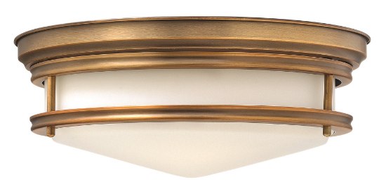 Foto para 60w Foyer Hadley MED Etched Opal Brushed Bronze Flush Mount