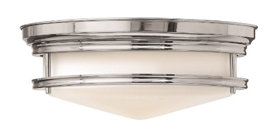 Foto para 60w Foyer Hadley MED Etched Opal Chrome Flush Mount