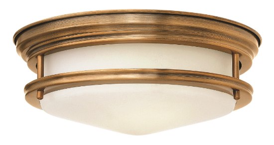 Foto para 16w Foyer Hadley LED Etched Opal Brushed Bronze Flush Mount