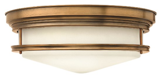 Foto para 48w Foyer Hadley LED Etched Opal Brushed Bronze Flush Mount