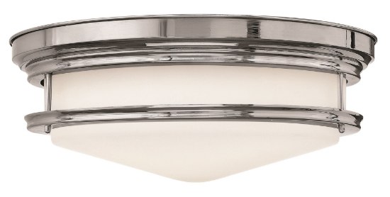 Foto para 60w Foyer Hadley MED Etched Opal Chrome Flush Mount