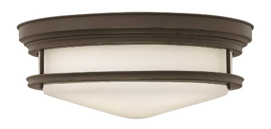 Foto para 60w Foyer Hadley MED Etched Opal Oil Rubbed Bronze Flush Mount